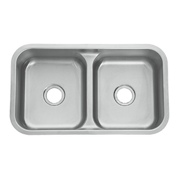 Double Bowl Kitchen Sink - Undermount Sink - 32-1/4" x 18-3/4" x 9"