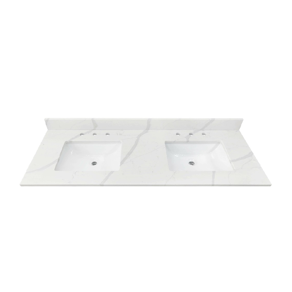 Statuario White Quartz Vanity Top