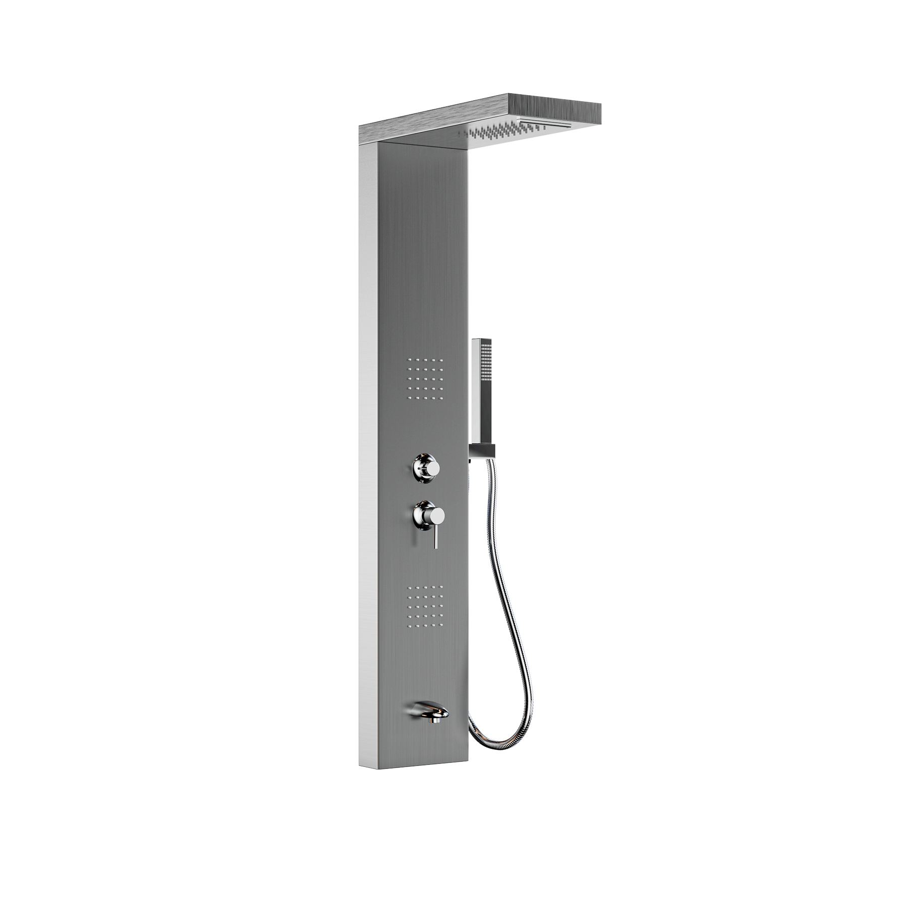 53 in. 2-Jet Stainless Steel Shower Panel System