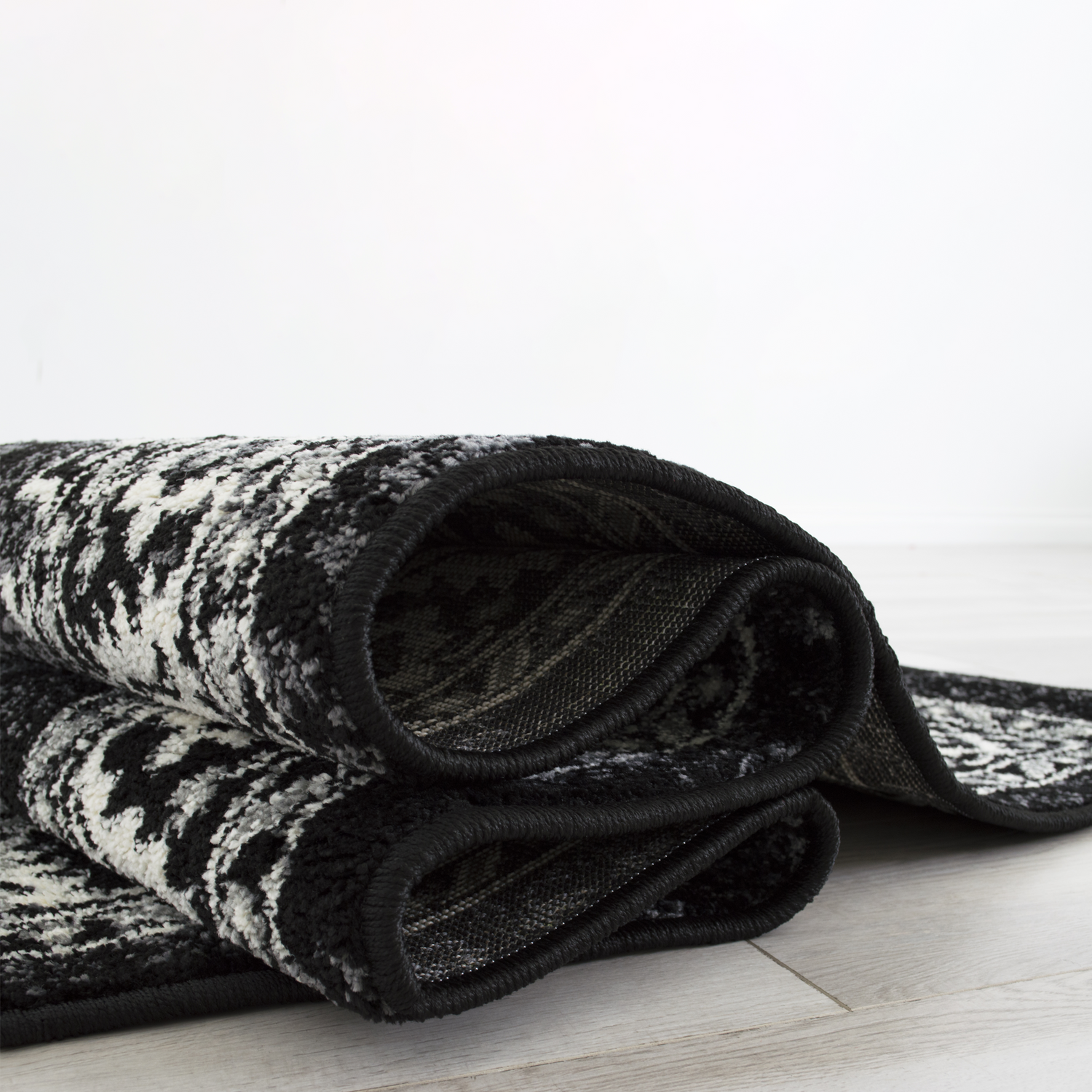 Ibiza-180 Area Rugs Black 8-X-10