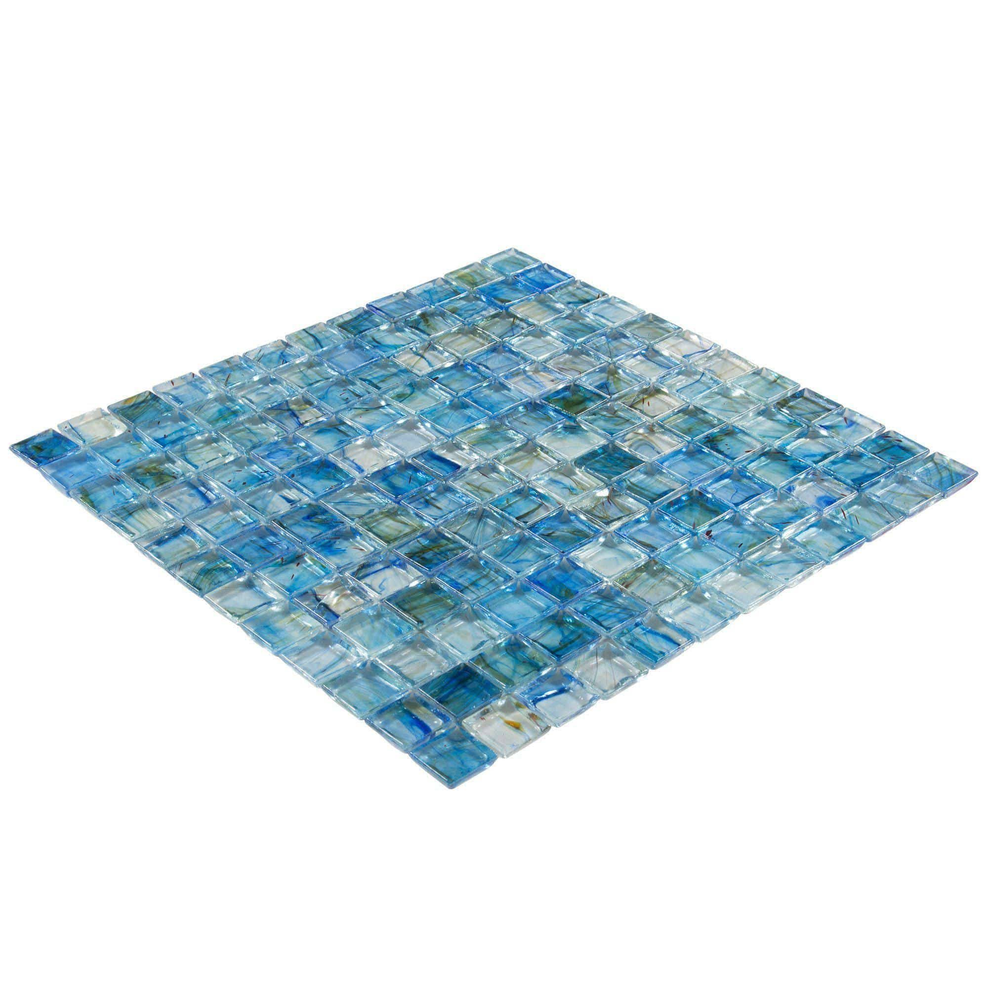 Nautilus Dew Drops 1 X 1 Glass Blend Mosaic Tile