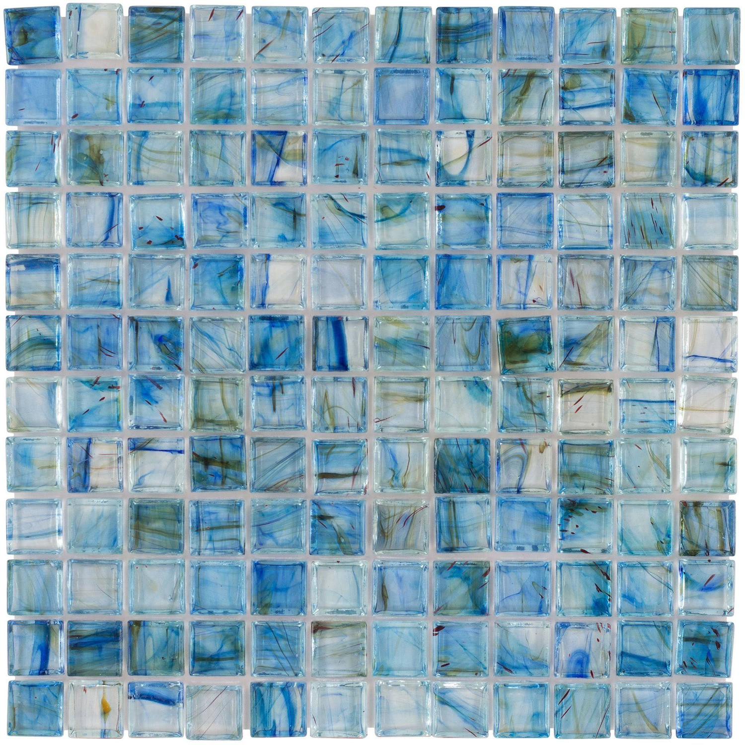 Nautilus Dew Drops 1 X 1 Glass Blend Mosaic Tile
