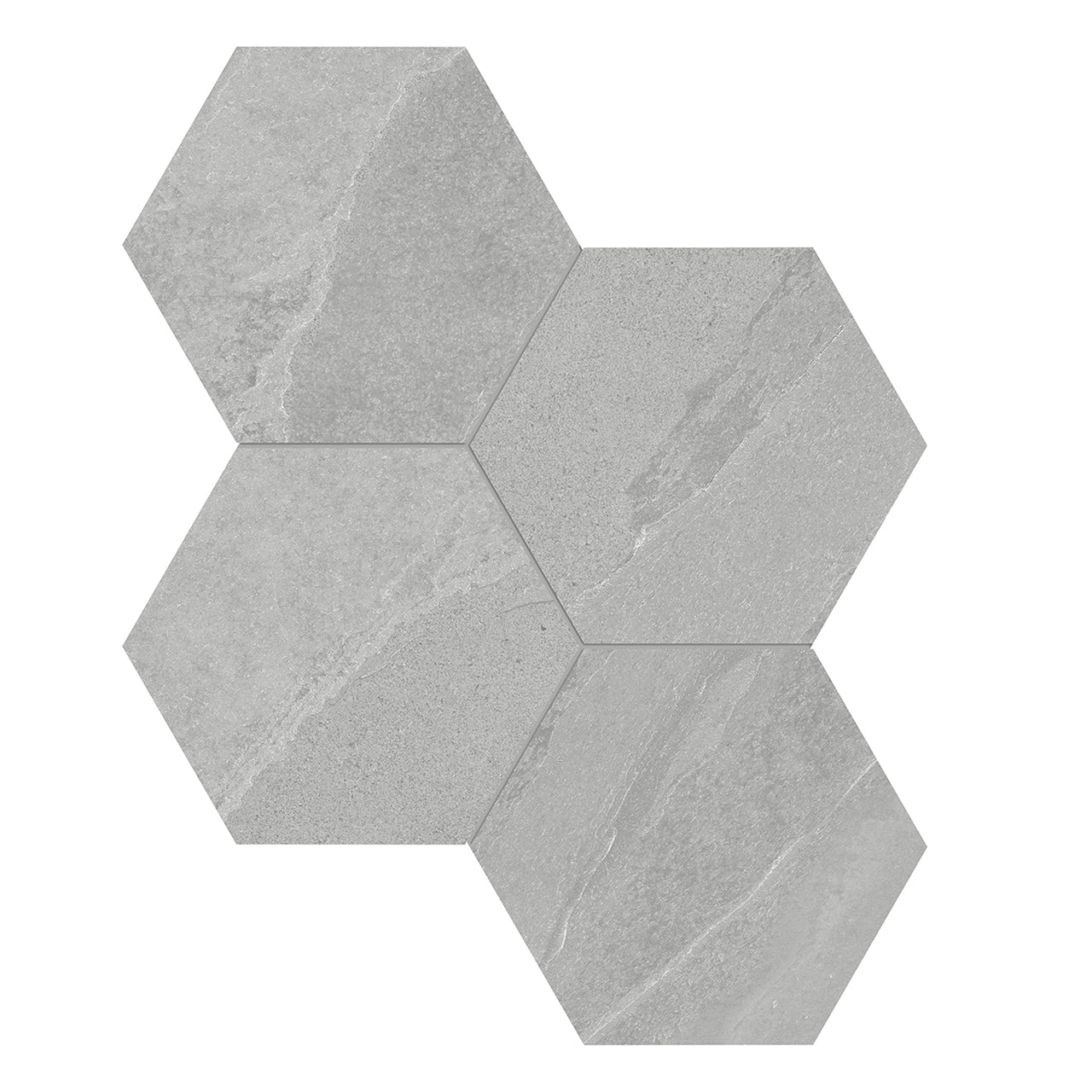 6 In Hexagon Nord Lithium Matte Color Body Porcelain Mosaic