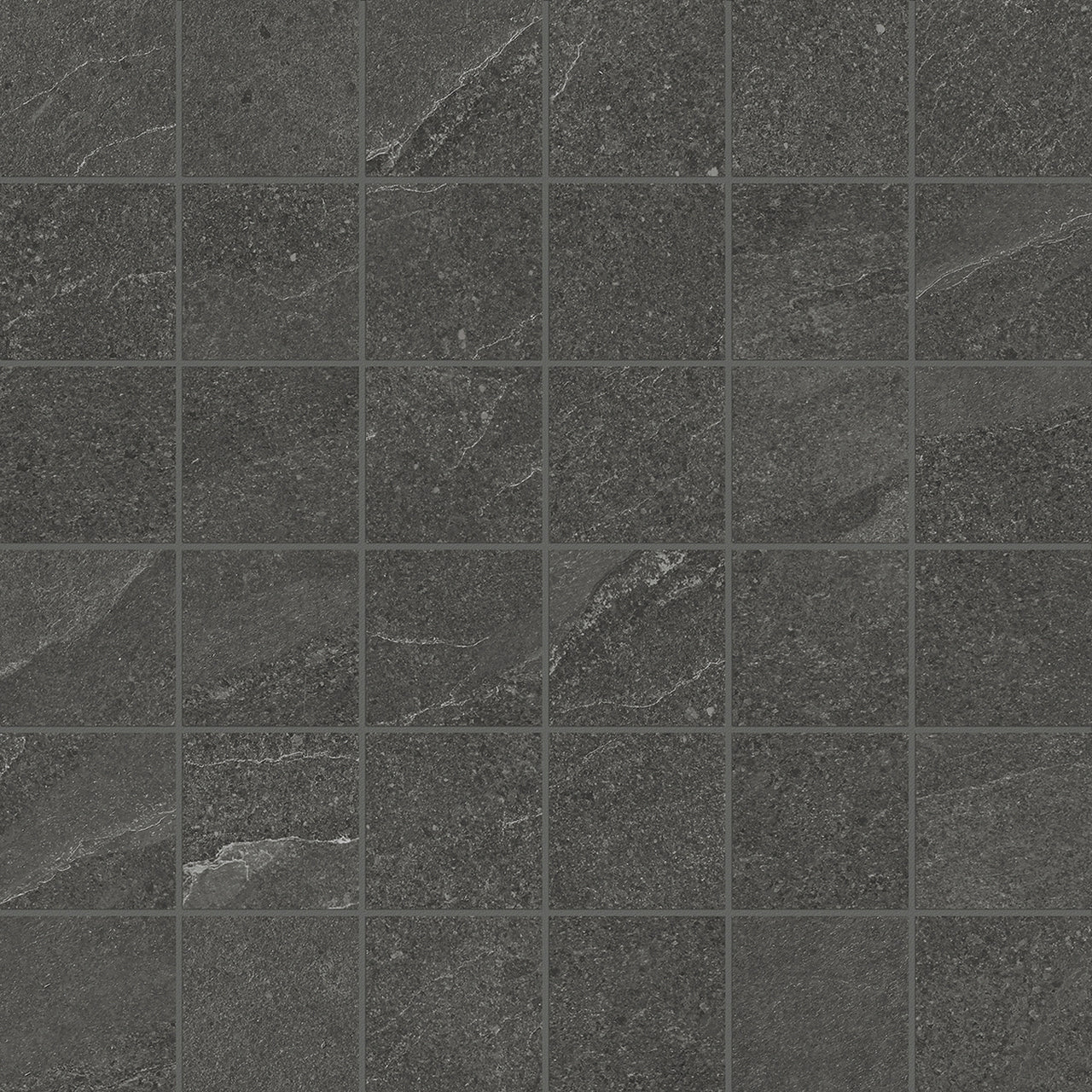 2 X 2 In Nord Carbon Matte Color Body Porcelain Mosaic