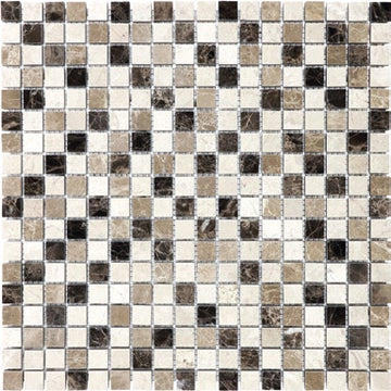 5/8 X 5/8 In Bliss Multi Color Emperador Stone Blend Mosaic