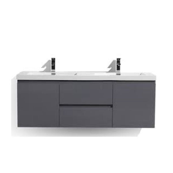 Fusion Floating / Wall Mounted Bathroom Vanity with Acrylic Sink