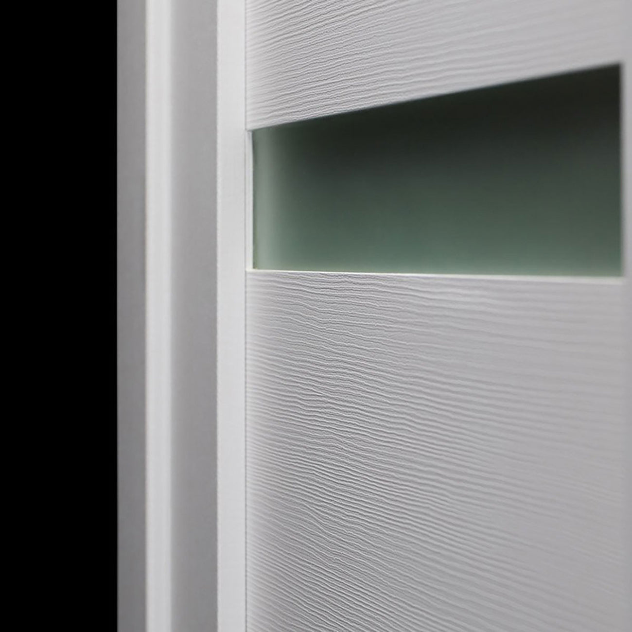 Mirella Vetro Interior Door in Bianco Noble Finish