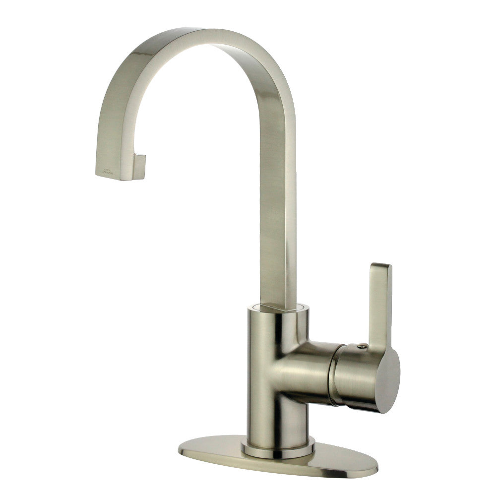 Fauceture Continental Single-Handle Single Hole Deck Mount Bathroom Sink Faucet with Push Pop-up