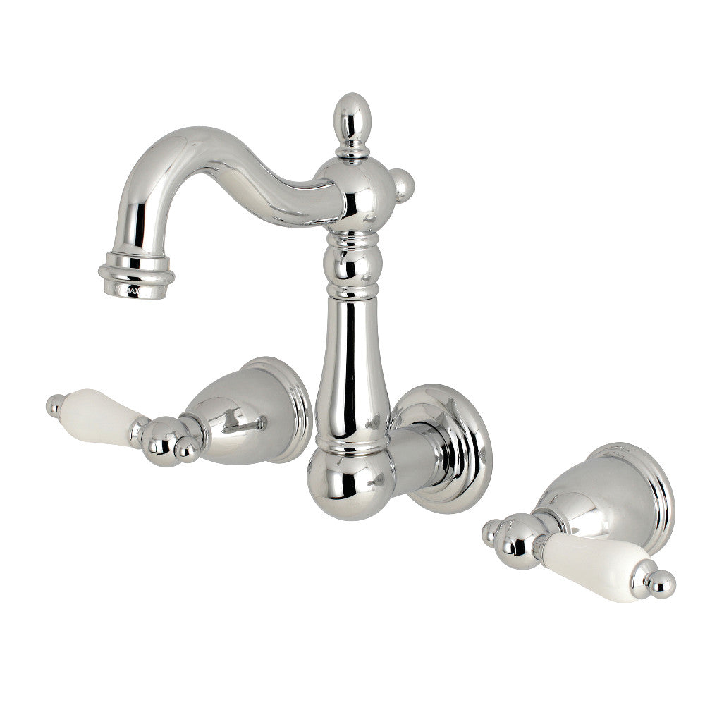 Traditional 8-Inch Center Wall Mount Bathroom Faucet