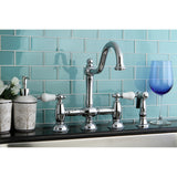 Restoration Bridge Kitchen Faucet W/ Brass Sprayer