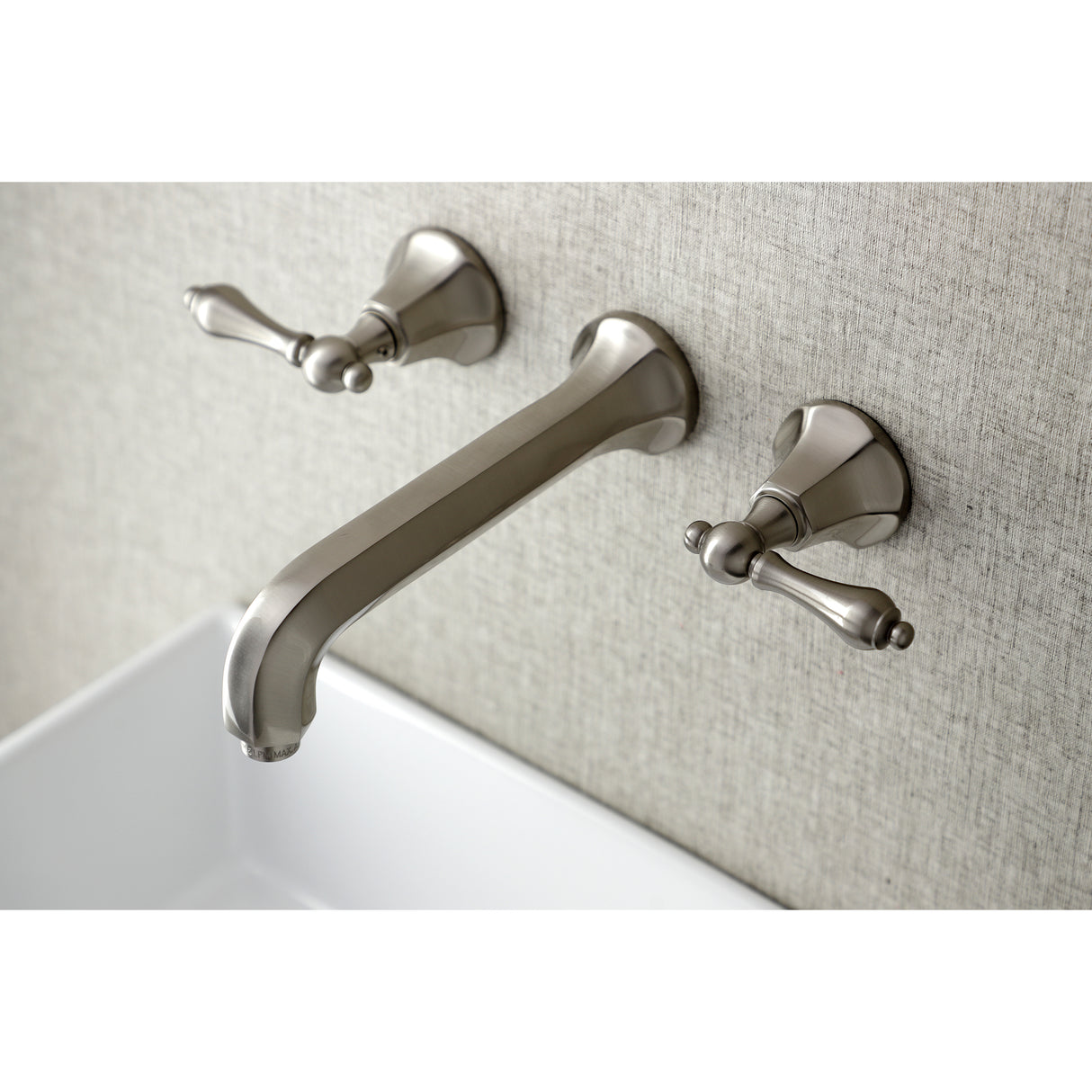 Metropolitan Two Handle Wall Mount Bathroom Faucet