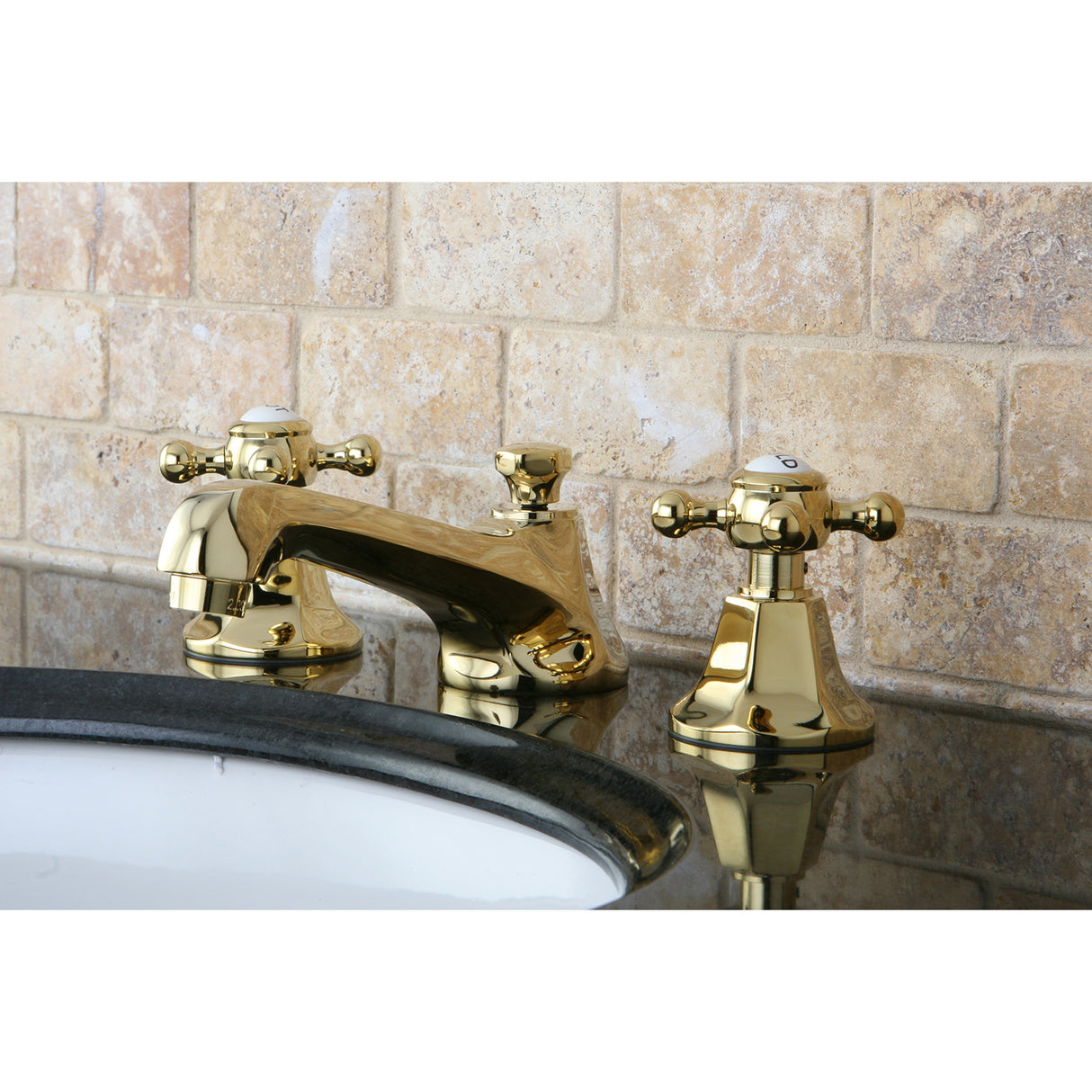 Metropolitan 8" Widespread Bathroom Faucet With Brass Pop-Up