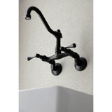 Vintage 6" Wall Mount Kitchen Faucet With Adjustable Centers