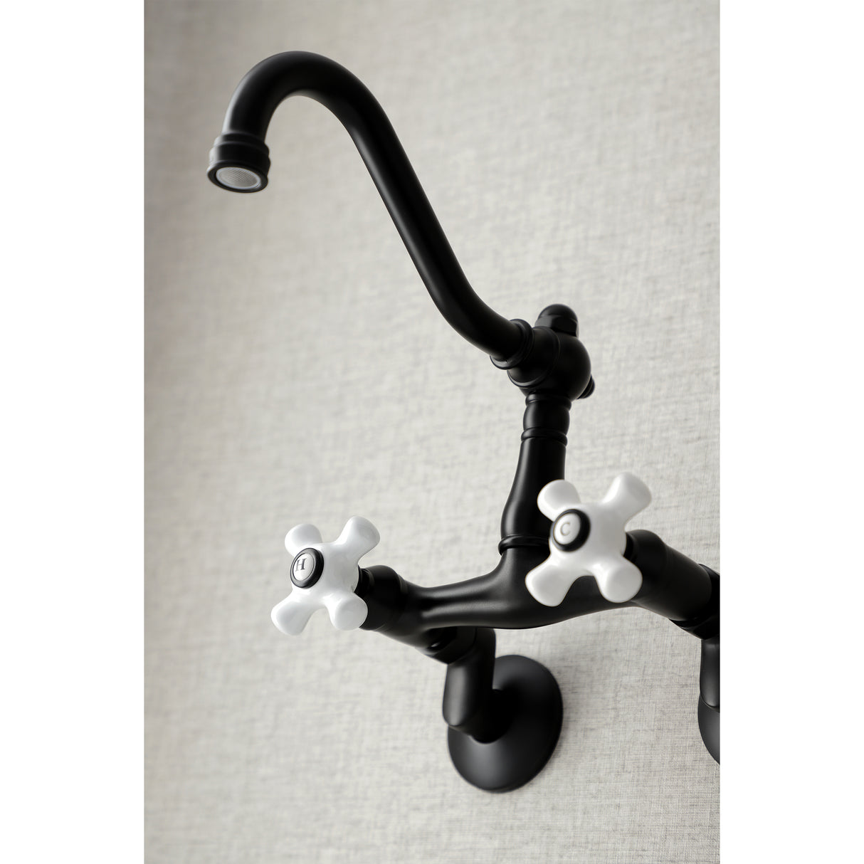 Vintage 6" Adjustable Center Wall Mount Kitchen Faucet