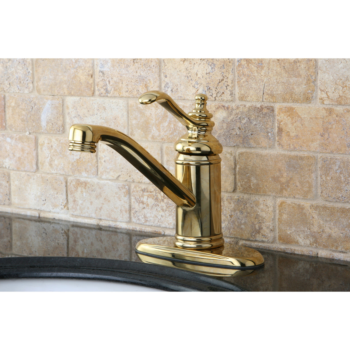 Templeton 4 In. Single Handle Single Hole Deck Mount Bathroom Sink Faucet with Push pop-up