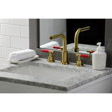 Widespread Bathroom Faucet with Brass Pop-Up