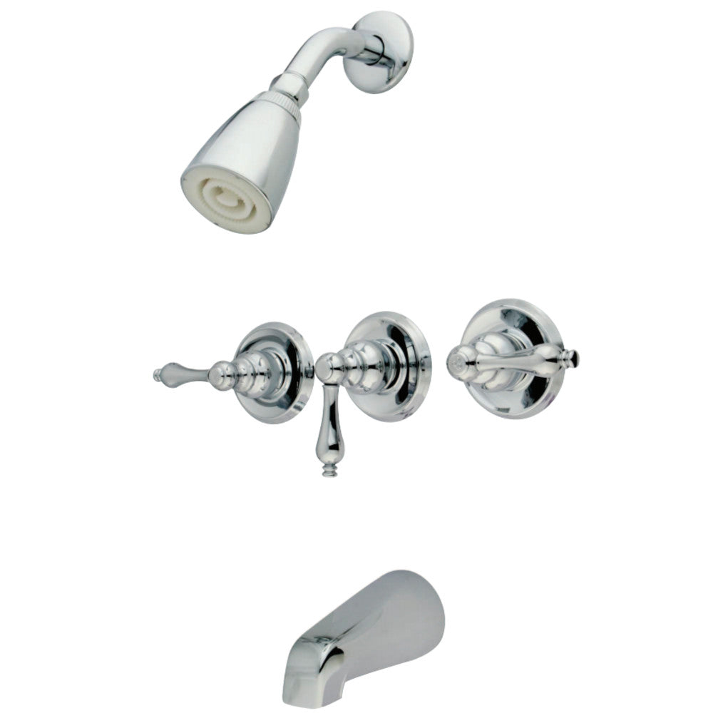 Magellan Tub & Shower Faucet In Three Handle Operation