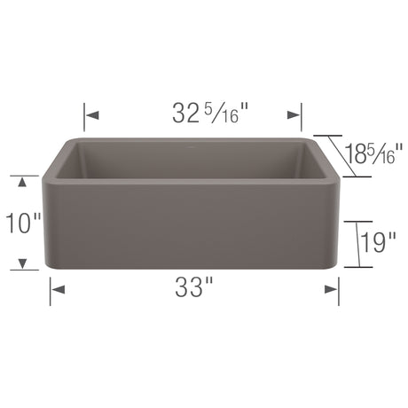 Blanco Ikon 33 Inch Silgranit Apron - Front Farmhouse Kitchen Sink - BUILDMYPLACE