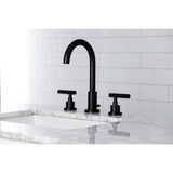 Modern Widespread Bathroom Faucet with Brass Pop-Up