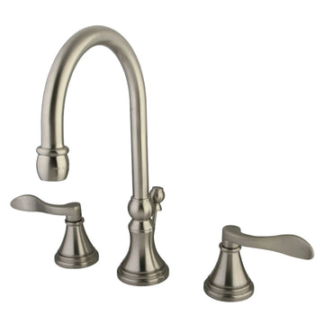 NuFrench Widespread Bathroom Faucet with Brass Pop-Up