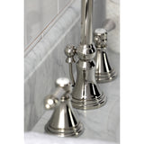 Heirloom Widespread Bathroom Faucet With Brass Pop Up