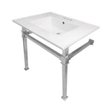 Monarch 31" x 22" Ceramic Console Sink (4" Faucet Drilling)