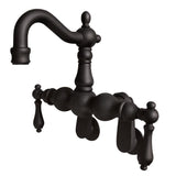 Vintage Adjustable Center Wall Mount Tub Faucet In 7.44" Spout Reach