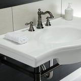 Templeton 37" x 22" Ceramic Console Sink with Stainless Steel Legs