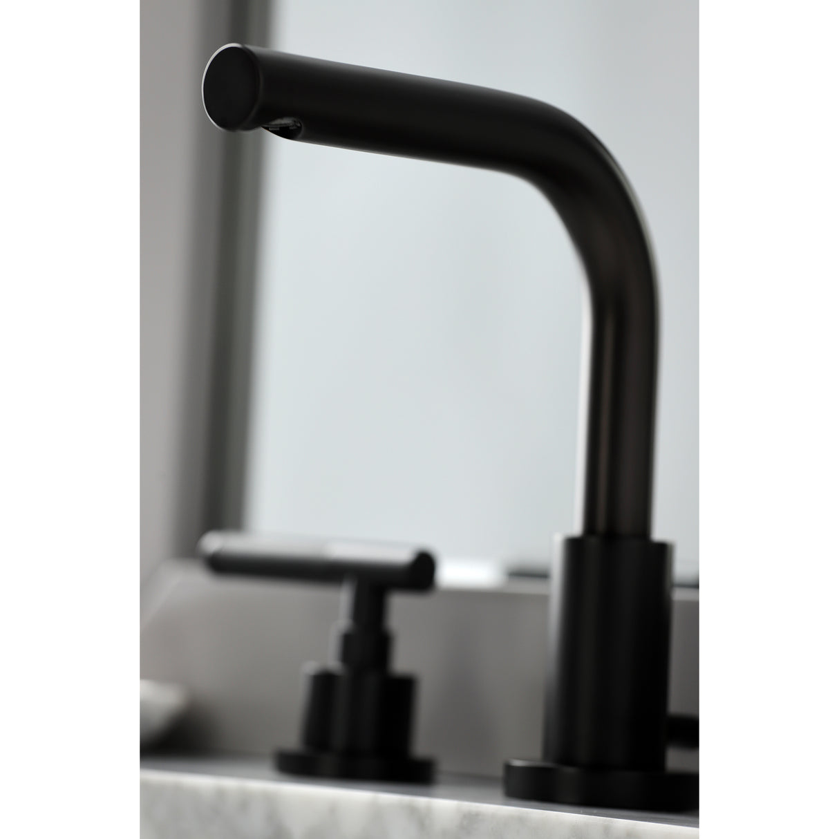 Widespread Bathroom Faucet with Brass Pop-Up