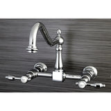 Tudor Wall Mount Bridge Kitchen Faucet