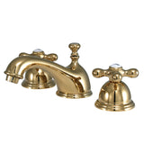 Restoration 8" Widespread Lavatory Faucet with Metal Cross Handle