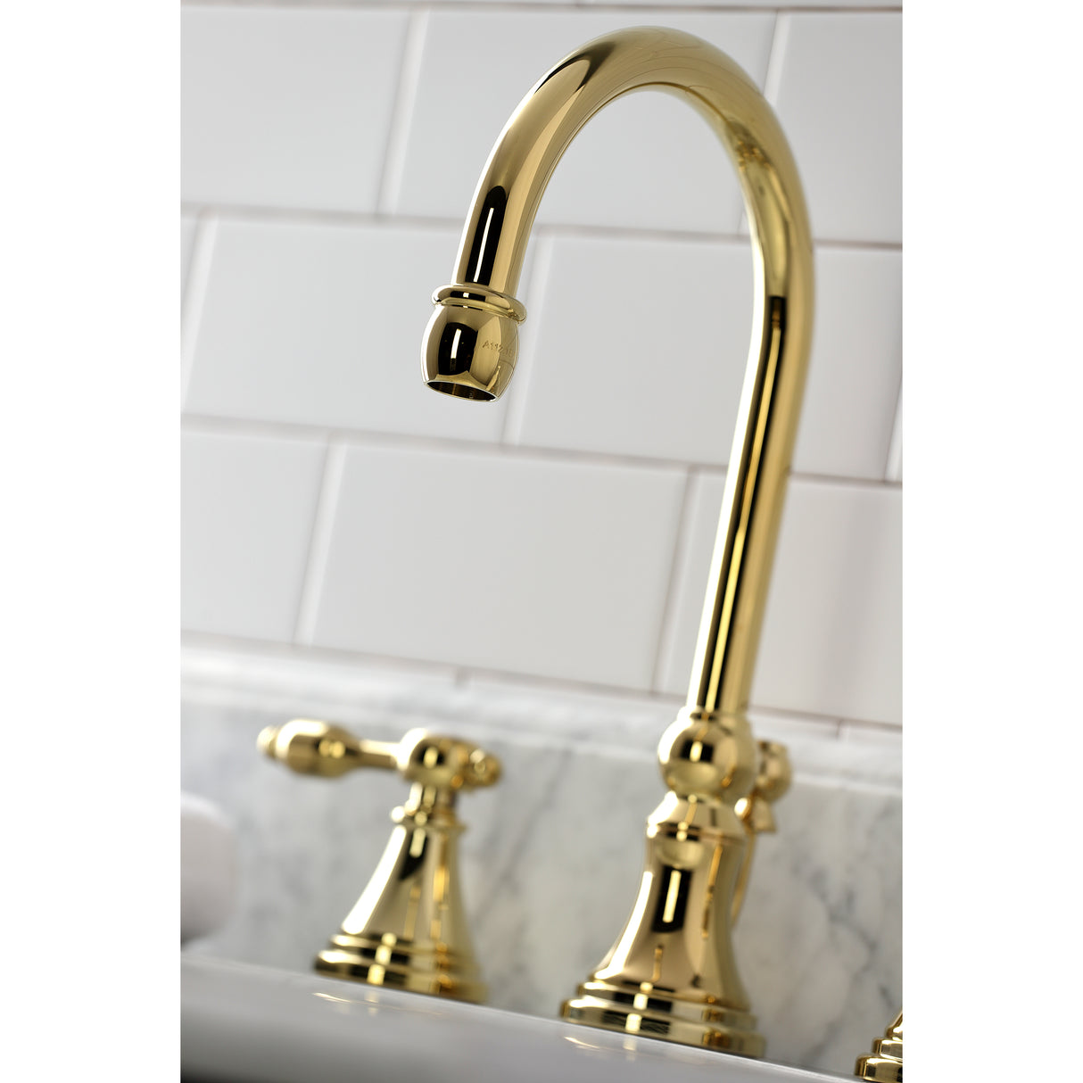 Tudor Widespread Bathroom Faucet W/ Brass Pop Up