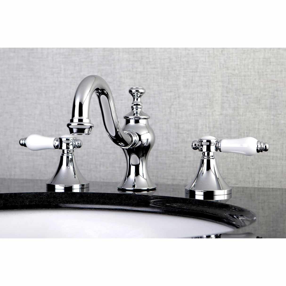 Widespread Lavatory Faucet With Brass Pop Up, 6.1 " In Spout Reach