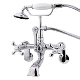 Vintage Adjustable Center Wall Mount Tub Faucet With Swing Arms