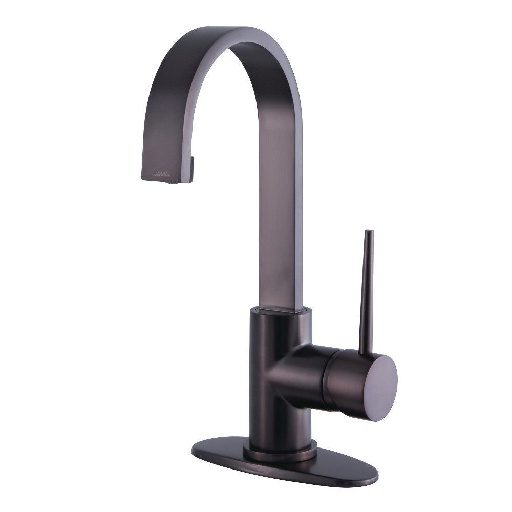 New York Single-Handle Single Hole Bathroom Sink Faucet with push pop-up, Drain & Cover Plate