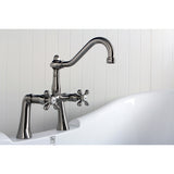 Restoration 7" Center Deck Mount Clawfoot Tub Faucet In Solid Brass Construction