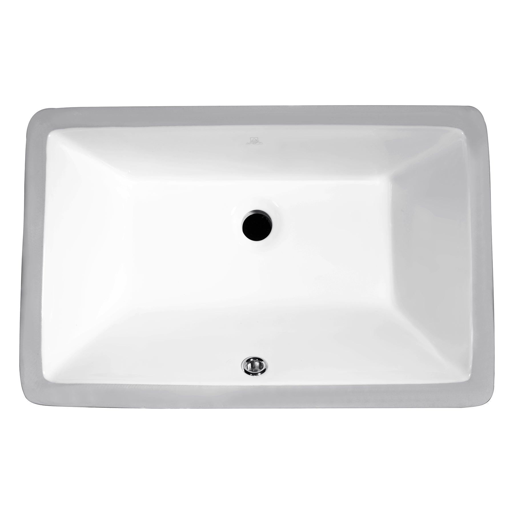 21 in. Ceramic Undermount Sink Basin in White - Rhodes Series