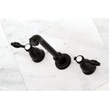 Tudor Two-Handle Wall Mount Bathroom Faucet