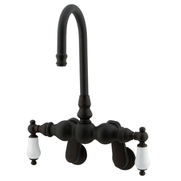 Vintage Adjustable Center Wall Mount Tub Faucet In 7.69" Spout Reach