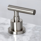 Manhattan Modern Widespread Bathroom Faucet with Brass Pop-Up