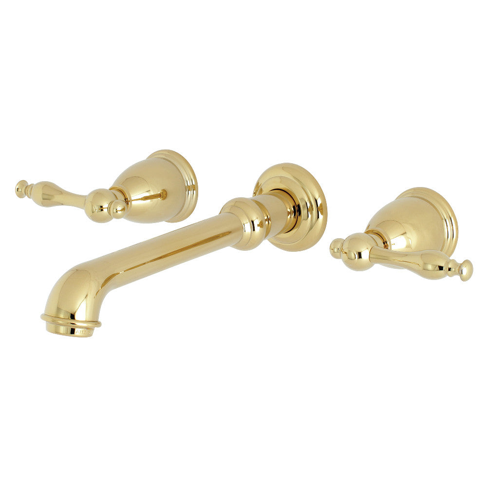 Naples 8 Inch Two-Handle Center Wall Mount Bathroom Faucet