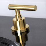 Manhattan Modern Widespread Bathroom Faucet with Brass Pop-Up