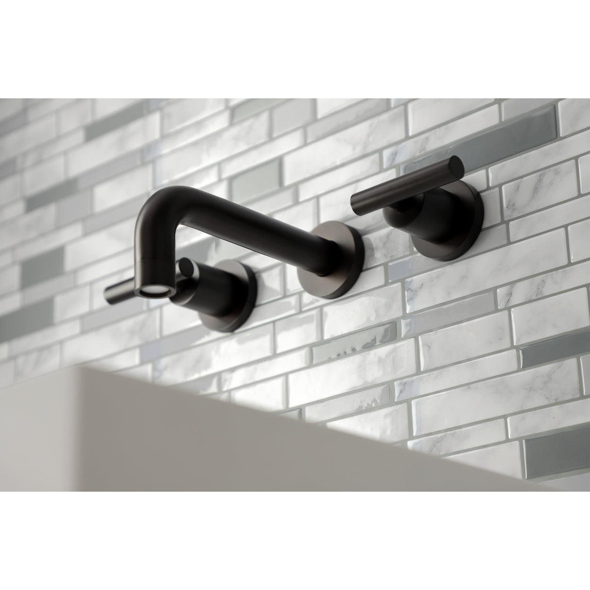 Manhattan 2-Handle 8 inch Wall Mount Bathroom Faucet