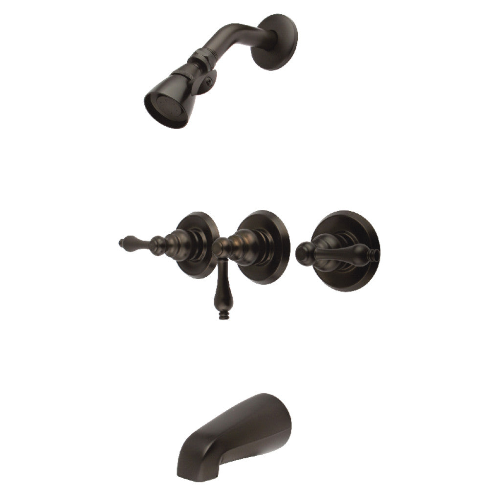 Magellan Tub & Shower Faucet In Three Handle Operation