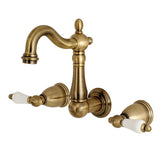 Traditional 8-Inch Center Wall Mount Bathroom Faucet