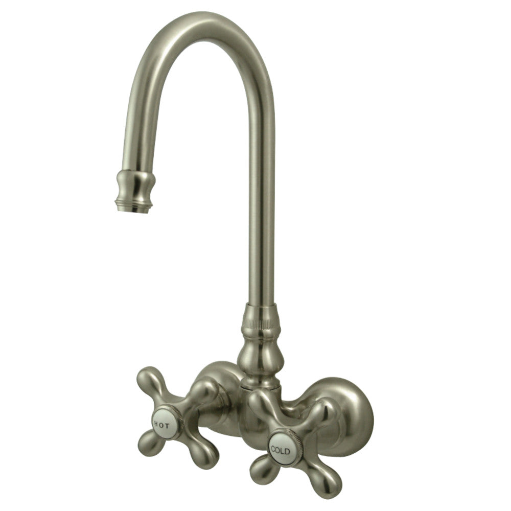 Vintage 3.4" Wall Mount Tub Faucet In 5.63" Spout Reach