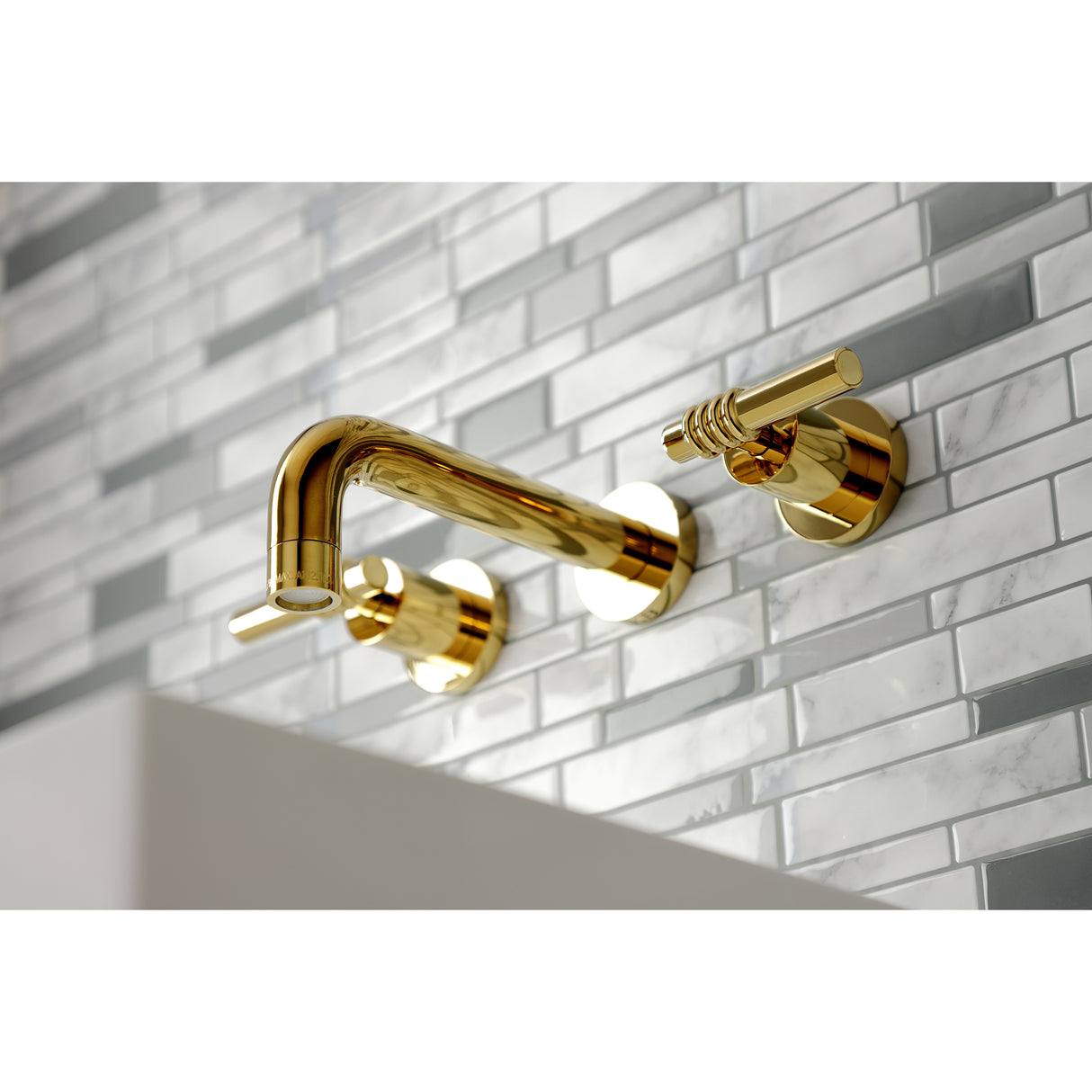 Milano 2-Handle 8 inch Wall Mount Bathroom Faucet