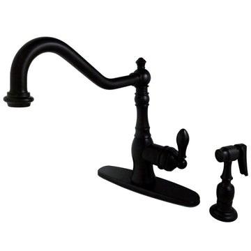 Single-Handle Kitchen Faucet with Brass Sprayer