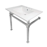 Monarch 31" x 22" Ceramic Console Sink (8" Faucet Drilling)