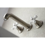 Metropolitan 2-Handle Modern Wall Mount Bathroom Faucet